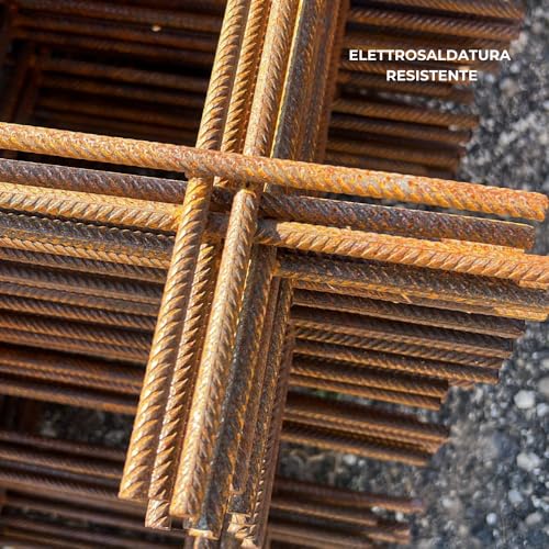 Fortunato Set Rete Elettrosaldata Edilizia Filo Ferro Grezzo Ø 5 Mm Maglia Regolare 20X20 Cm Foglio 1,5X1 M (5 Fogli) - 3