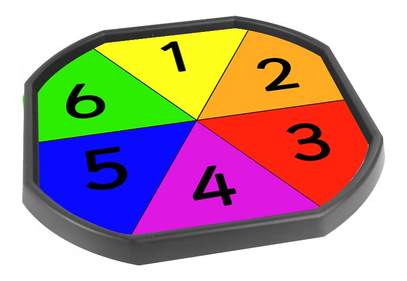 Numbers 1-6 Foundation Stages Vinyl Tuff Tray Insert - 86 x 86 cm - Ideal for Large Tuff Spot Tuff Tray - Tuff Tray NOT Included