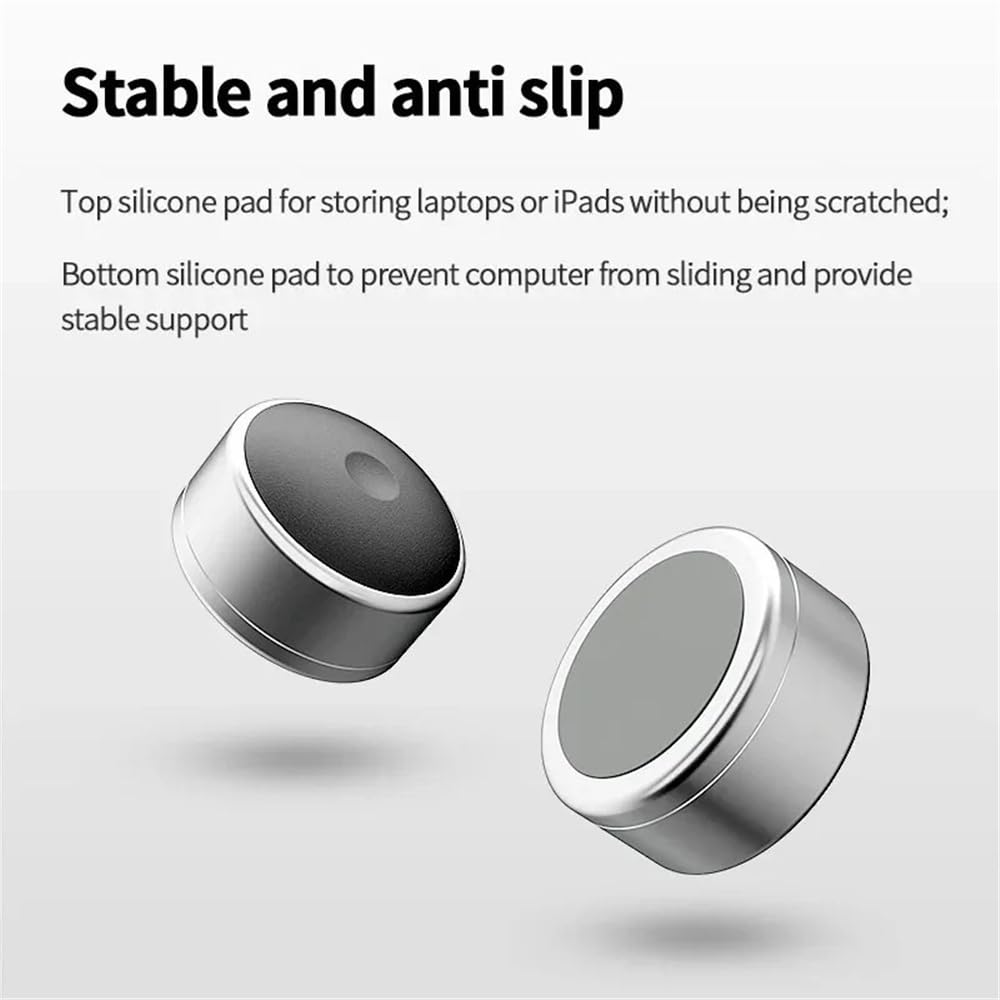 Soporte ajustable para laptop, de aluminio, portátil, enfriador de bolas, ajustable, almohadilla de enfriamiento invisible