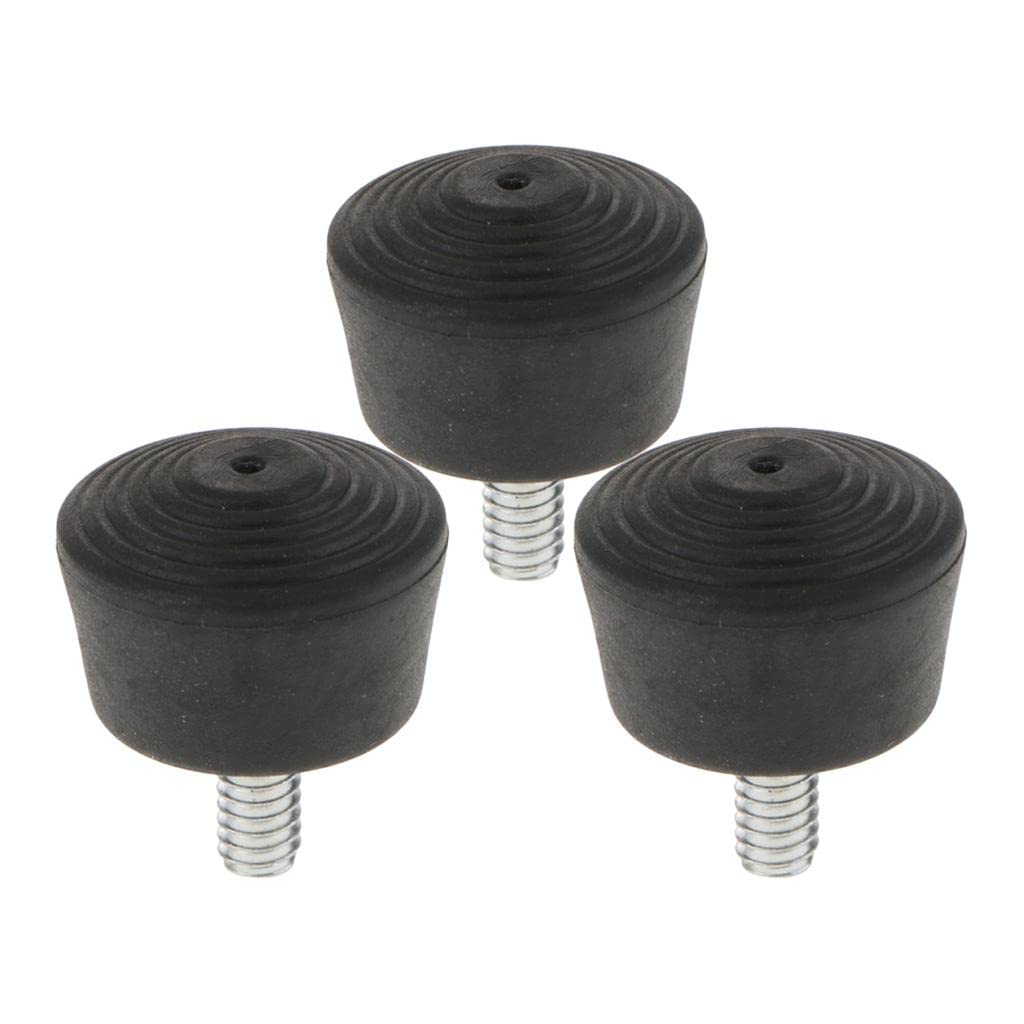 3X Pieds de Trépied à Filetage de Vis 1/4 ", Monopode en Caoutchouc pour