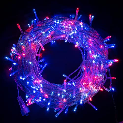 Dazzle Bright HB-300COI 4Th Of July String Lights, 300 Led 100 Ft Connectable Waterproof Patriotic String Lights With 8 Modes, Independence Day Decorations For Indoor Outdoor Party Decor thumb #3