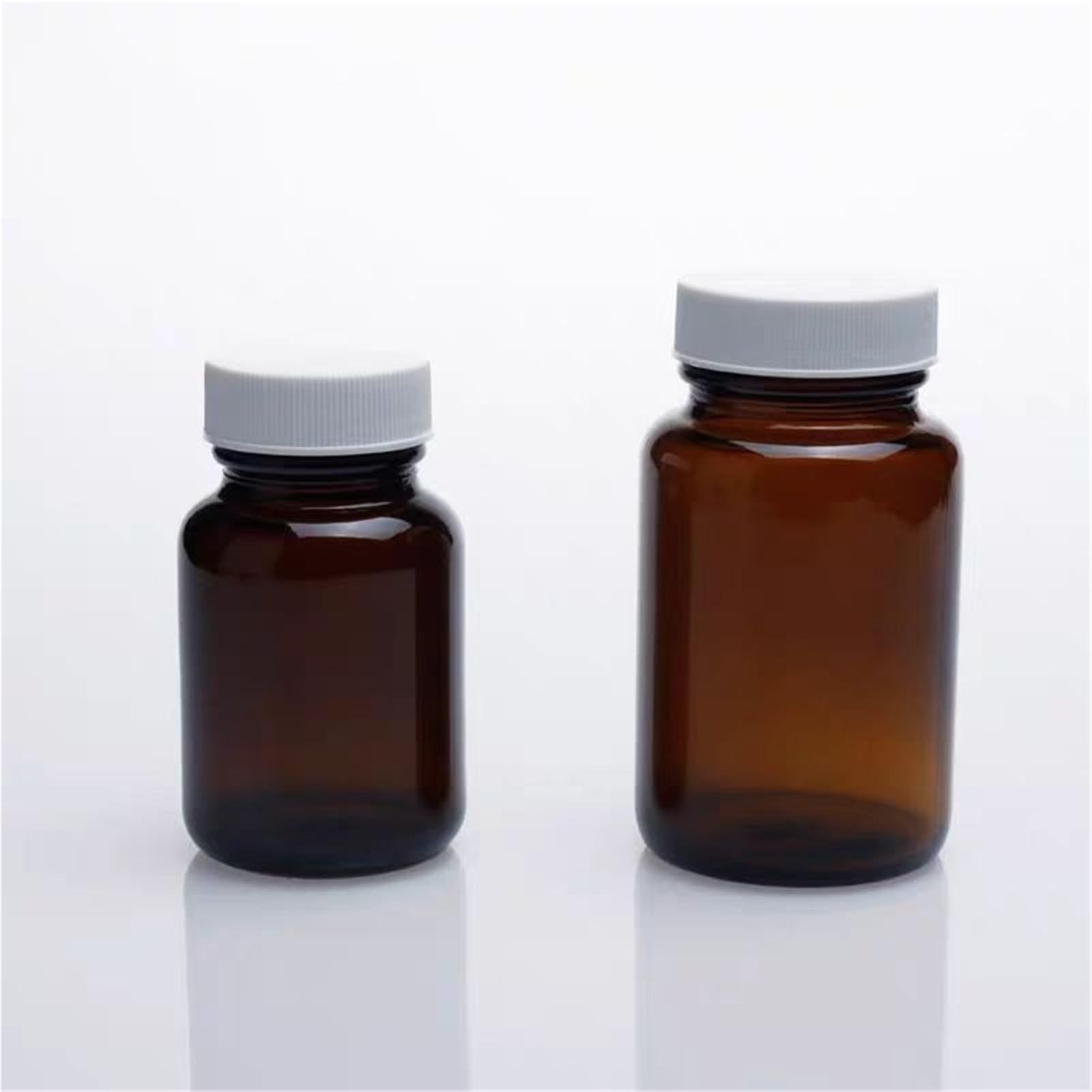 Flaconi for Campioni da Laboratorio ambrati da 2 ml-60 ml Flacone da Laboratorio for Olio Essenziale con Bocca a Vite Marrone(40ml 10pcs)