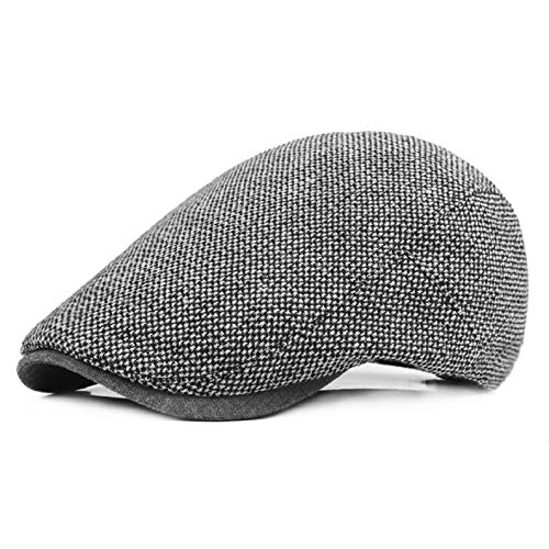 Coppola Uomo Stile Britannico - Berretto Piatto In Cotone, Regolabile, Plaid Scozzese, Unisex