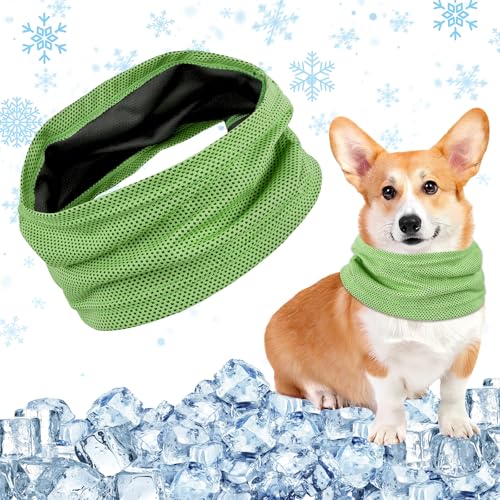Kühlhalsband für Hunde, Kühlendes Hundehalstuch, Kühlender Hundeschal, Kühlendes Hundehalsband Kühlend, Kühltuch Hund Halstuch Kühlend, Bandana Hunde Halstücher Kühlend, für Kühlung Hund im Sommer