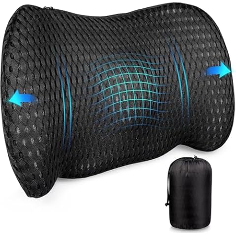 AgoKud Lumbar Pillow, Memory Foam Lumbar Support Pillow Cover