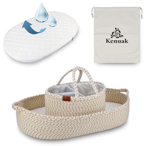 Kenuak Wickelauflage Reise-Wickelunterlage Moseskorb
