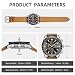 Imagen de BENYAR Relojes Hombre Cronografo Analógico Movimiento de Cuarzo Impermeable Luminoso Fecha Reloj Pulsera Hombre Banda de Cuero Negocios Casual Diseñador Relojes Elegante Regalo para Hombre