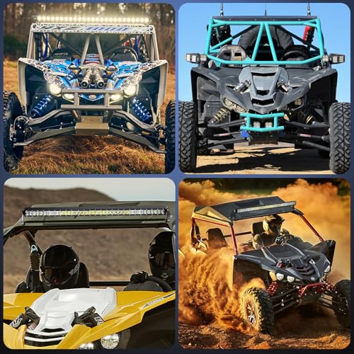 Image of Nilight Light Bar Mounting Brackets for 40-42 Inch LED Straight Curved Lights UTV Roof Upper Windshield Compatible with Yamaha YXZ 1000 1000R Models 2016 2017 2018