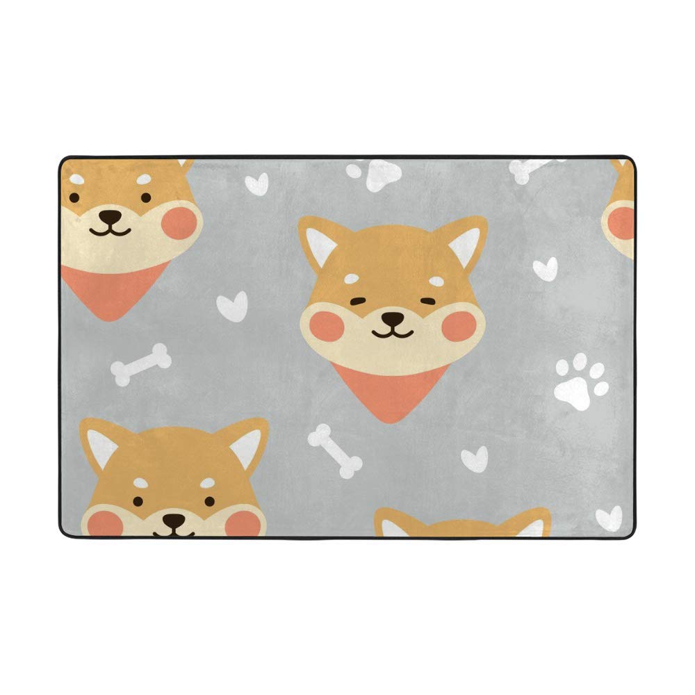Tapis patte de chien ultra doux velours corail pour protéger et décorer le sol