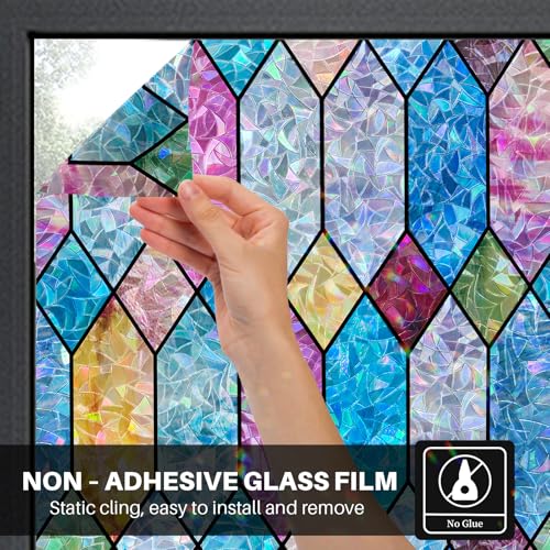 Película decorativa para ventana con privacidad, 17.3 x 78.7 pulgadas miniatura 5