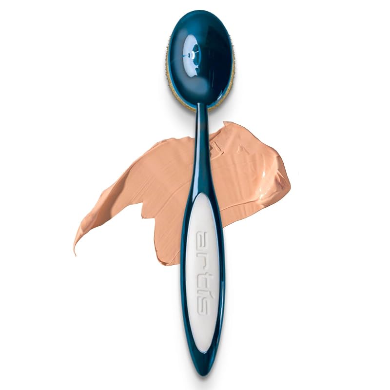 Artis Elite Oval 7 Makeup Brush for Foundation, Creams, Powders and Liquids Dense Pro Applicator for BB Cream, SPF and Contour Airbrush Finish Color Cobalt