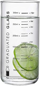 Glass Measuring Cup 10 Oz For Milk,Juice,Milkshake, vegetable, coffee, salad, ice cream Black Black