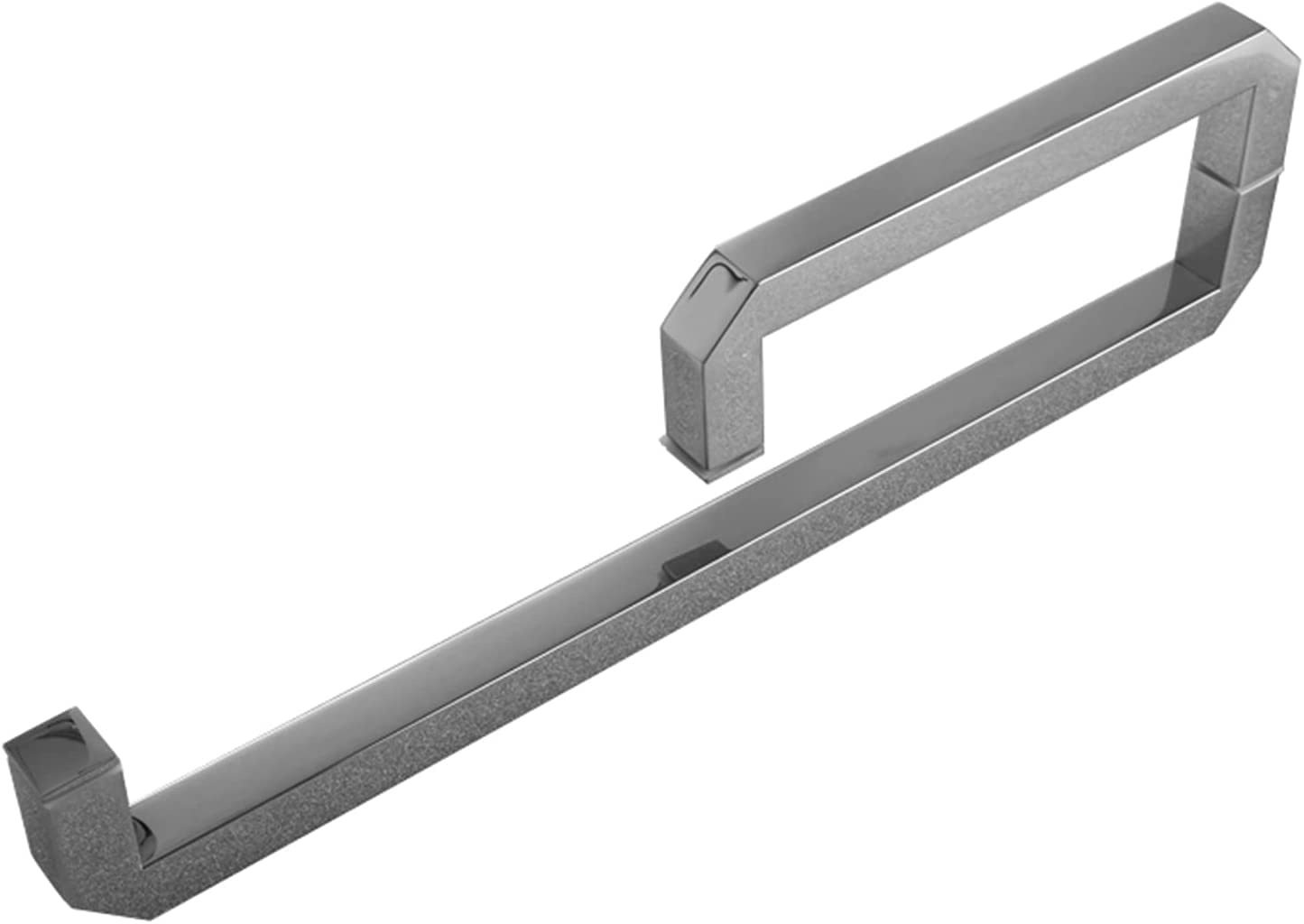 DFGHNBVC Stainless Steel Shower Door Handle 2 Pack - Back To Glass Pull Knob For Enclosure, Polish Chrome Finish, Barn Style Push Button, 275Mm 425Mm Towel Bar,Chrome-275Mm+440Mm