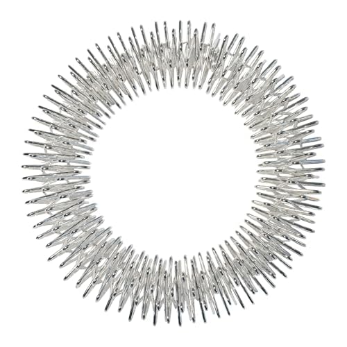 chi-enterprise - Premium Massagering für das Handgelenk | Antistress Armband | Akupressur Ring - Anxiety Ring | Inhalt: 1x Antistress Armband (silber)
