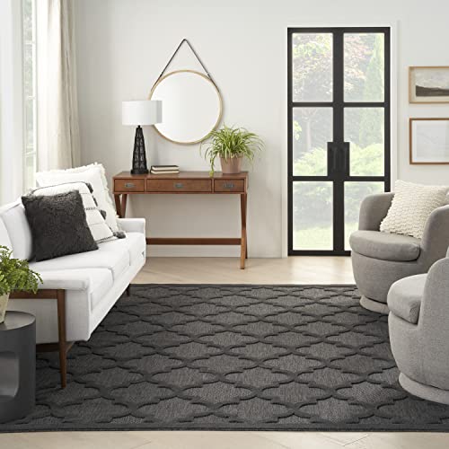 Tapete decorativo Nourison 7 x 10 pies Charcoal Black miniatura 6