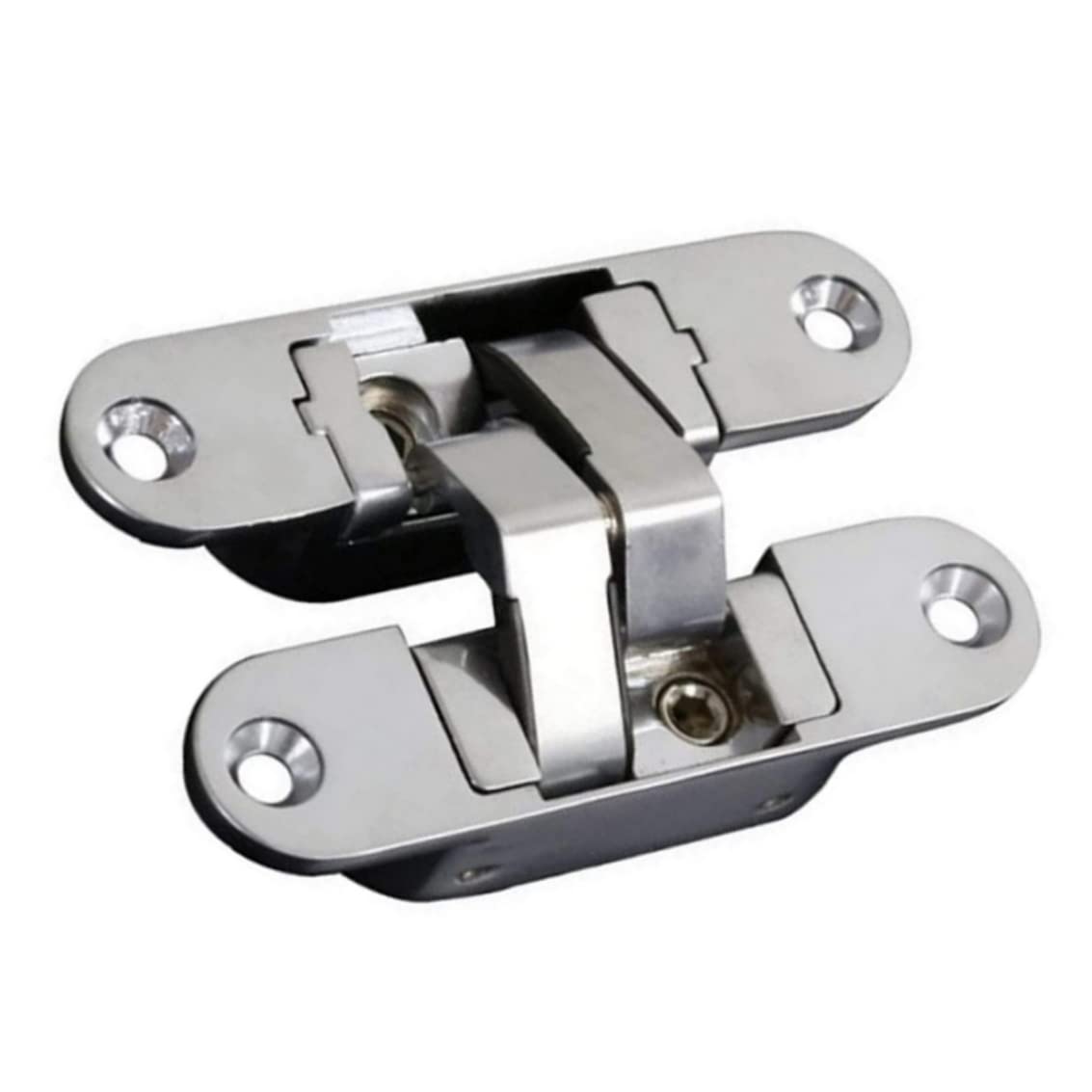 Mouyiex Right Open 9.5X2.3cm Invisible Door Hinge Cross Folding Hinge Zinc Alloy Concealed