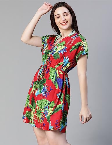 Image of oxolloxo Women Elasticated Tie-Knot Beachwear Kaftan