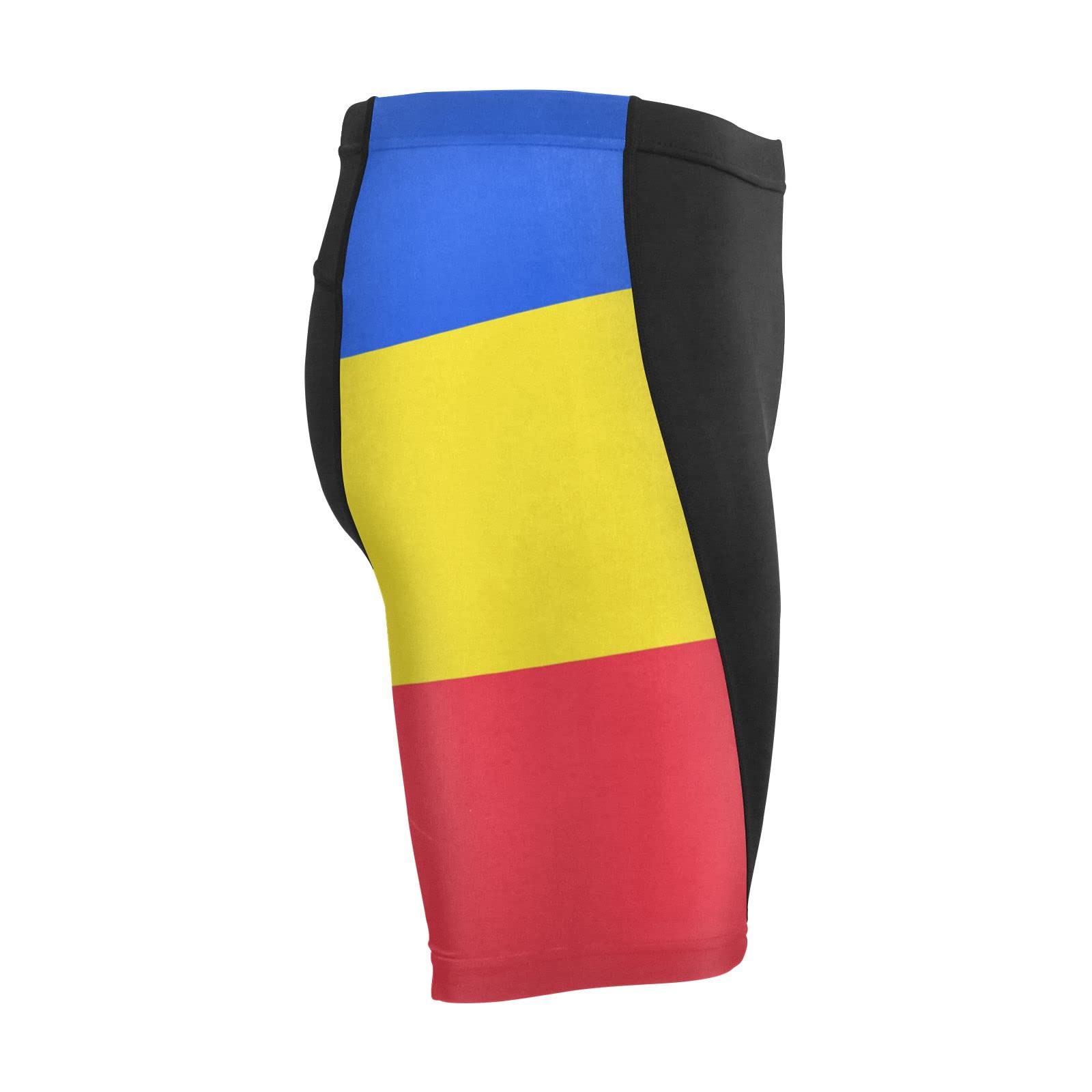 Romania Flag Men's Bike Shorts Padded Cycling Bicycle Biking Shorts Tight Multicolor