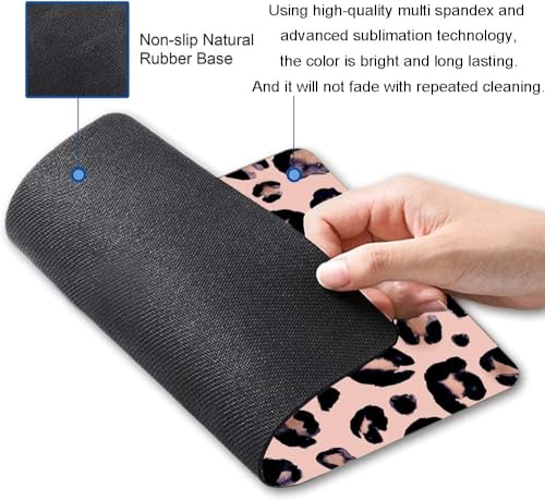 Image of Premium-Textured Mouse Pad, Non-Slip Rubber Base Mousepad for Laptop, Computer & PC, 9.5x7.9 in - Enhanced Precision, Ergonomic Comfort, Ideal for Gaming & Office (Leopard)