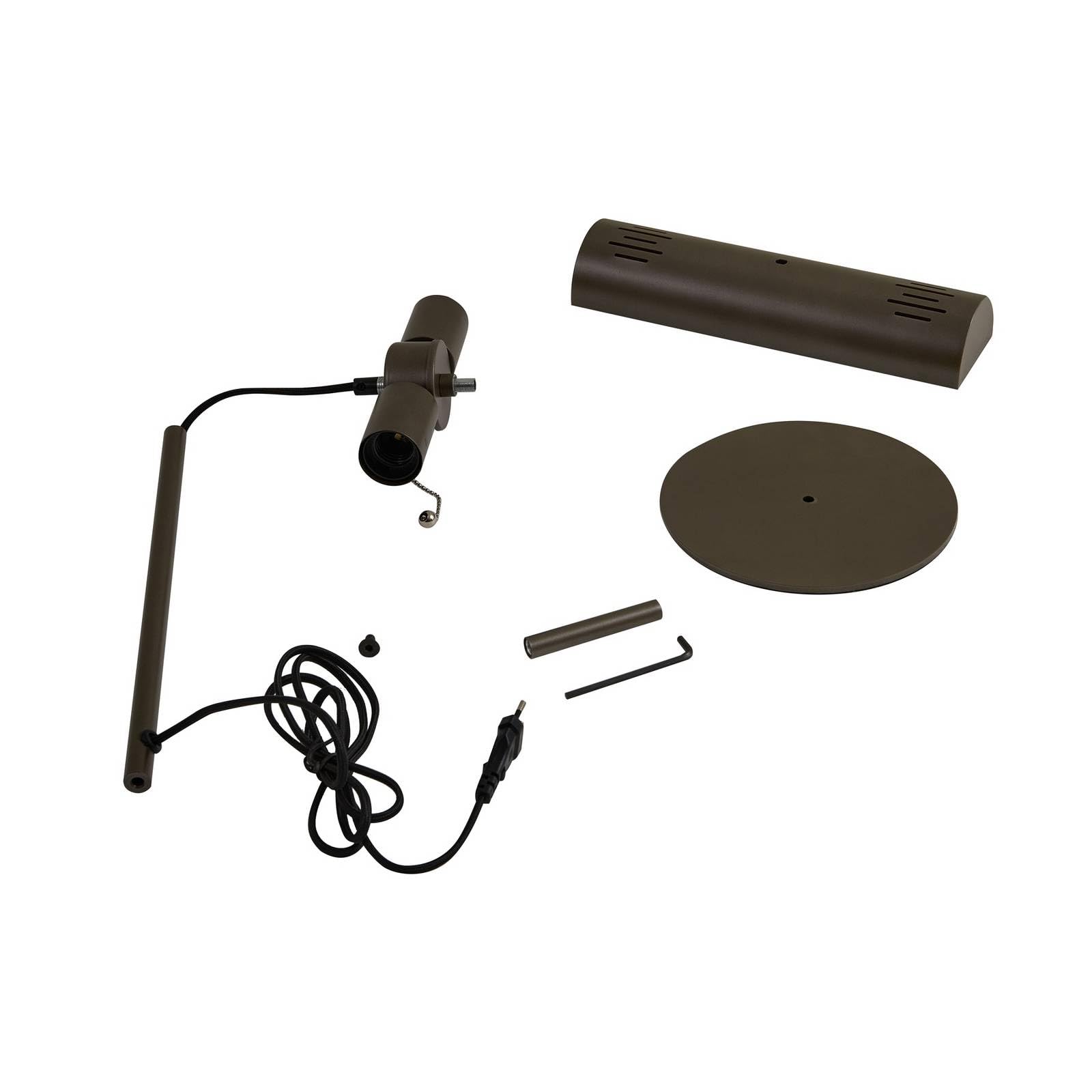 Lucande flexo en gris oscuro, lámpara de mesa | lámpara de escritorio, e27, 2 bombillas, moderno para sala de estar, salón, dormitorio
