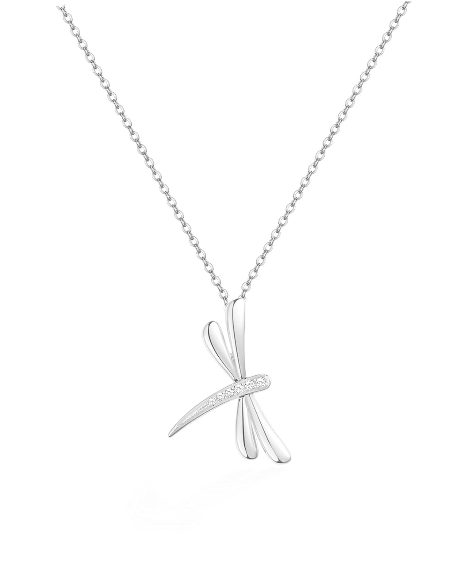 FANCIME14K Real Solid Gold Necklace with Dragonfly Diamond Pendant Fine Jewelry Promise Anniversary Birthday Christmas Gifts for Her Women Girls Adjustable Chain 16"+2"