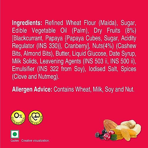 Image of Unibic - Fruit & Nut Cookies, 600 gm (300 gm X 2)