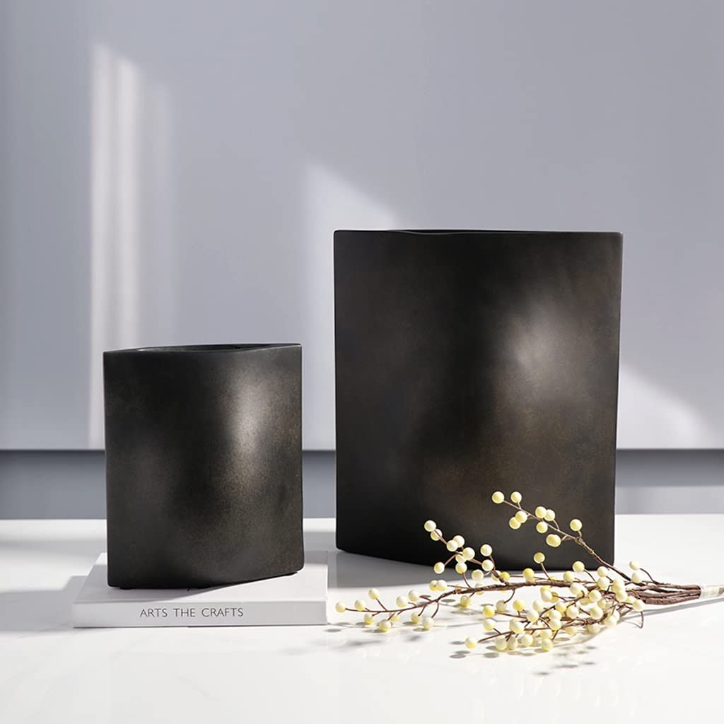 Proste nowoczesne kreatywne płaskie ceramiczne dekoracji wazon model salon ganek pulpit suchy kwiat układ Umeblowanie (Size : 22cm)