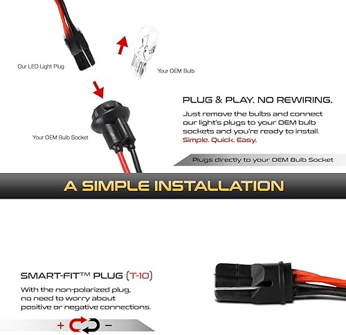 Miniatura 4 de VIPMOTOZ Lámparas reflectoras de marcador lateral LED ámbar delanteras compatibles con 2012-2014 C250 C300 C350 W204 Mercedes Benz lente
