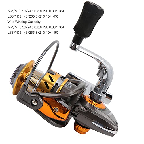 Moulinet de pêche 12+1 roulements MT3000 avec manivelle interchangeable - 2