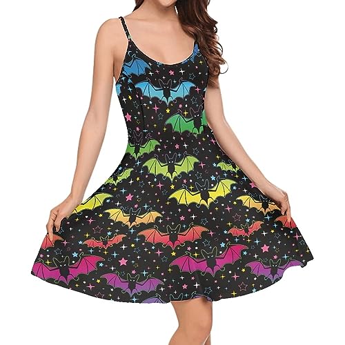 Image of Coloranimal Women's Summer Sleeveless Casual Swing Dresses with Loose Fit Beach Sundress