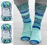 2x100 Gramm Gründl Simila Sockenwolle 300er Reihe 1 Knäuel = 2 Gleiche Socken + 2 Strasssteine zum aufnähen (305)
