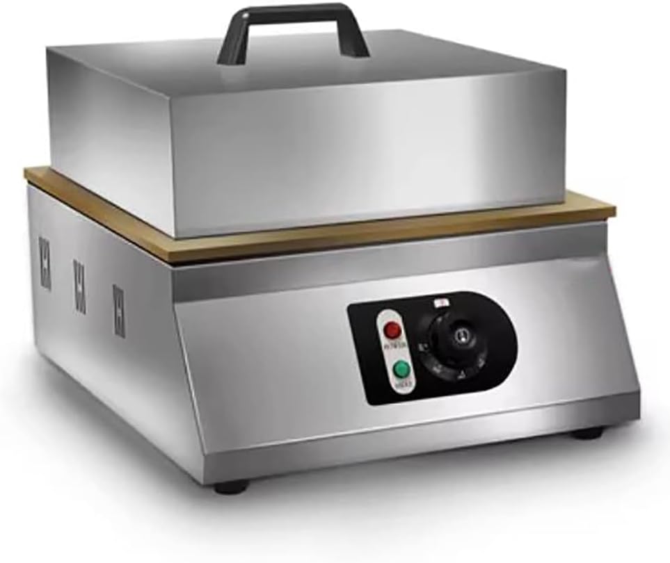 Electric Souffle Machine, Commercial Dorayaki Pancake Souffle Maker Machine, Temperature Range: 50-250°, with Stainless Steel Cover, for Restaurants, Bakeries, Dessert Shops