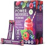 Super Berry Powder - 5g Travel Sticks, 50 Packets Individually Wrapped - Immune Support - Food Supplement - Superfood Berries - Smoothie Mix for Shakes - Healthy Boost for Detox Juice - by NextGenU