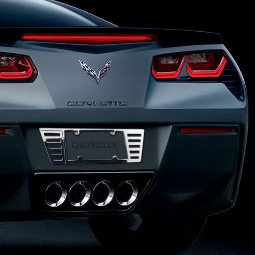 C7 Corvette Chrome Engraved Rear License Frame - CNC Machined Billet Premium
