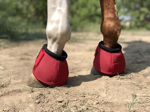 Image of 2520D Horse Bell Boots No-Turn Horse Bell Boots, Equine Ballistic Hoof Overreach Bell Boot, Pair