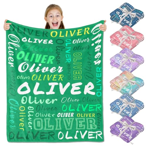 Image of PUREFLY Ships Next Day-Personalized Blanket for Kids- Custom Blanket with Name for Teen Girls and Boys, Birthday Gifts for Women and Men, Customized Flannel Throw, Christmas Blankets Gifts for Baby