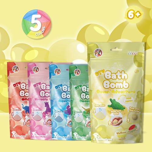 Science4you Bombas de Baño Bolsa Amarillo – Kit para Hacer Bombas de Baño, Tortuga Ciencia Educativa, Experimento Cosmético, Juguetes de STEM, Regalo Cosmético para Niñas y Niños de 6 7 8+ Años - imagen 2