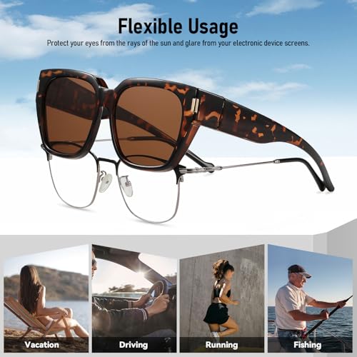 Image of HAOLOTA Polarized Sunglasses for Men Women Designer Driving Glasses Lightweight UV400 Protection