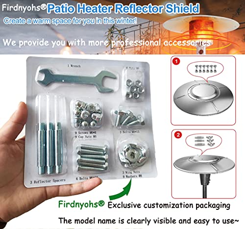 Firdnyohs Patio Heater Replacement Hardware -Bolt & Nut Set Propane Patio Outdoor Space Heater Accessories Round Umbrella Shape Stand-Up Pyramid Patio Heaters Heat Kit thumb #1