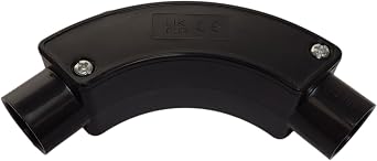 20mm Black PVC Conduit Inspection Bend - Pack of 5