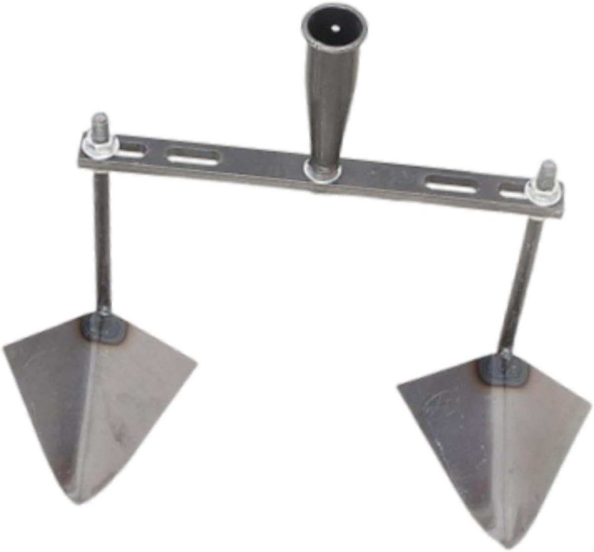 MYCENSE Garden Hoe Triangle Head,Gardening Tool Agricultural Steel Adjustable Spacing Hoe for Cutting Cultivating Planting, 30cm Double Head