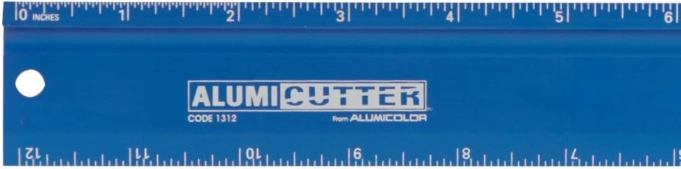 Alumicolor Alumicutter, Safety Ruler and Straight Edge, Aluminum, 36 inches, Blue (1316-5)
