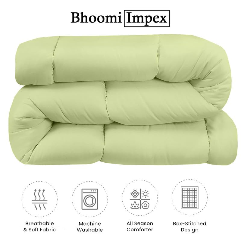 Image of Down Blanket, Extra Lightweight Summer Comforter for King Bed | 100 GSM Ac Comforter Super Soft Fluffy ComforterKing Bed Comforter | Dohar | Duvets |Soft Microfiber Fabric (100 GSM, Green)