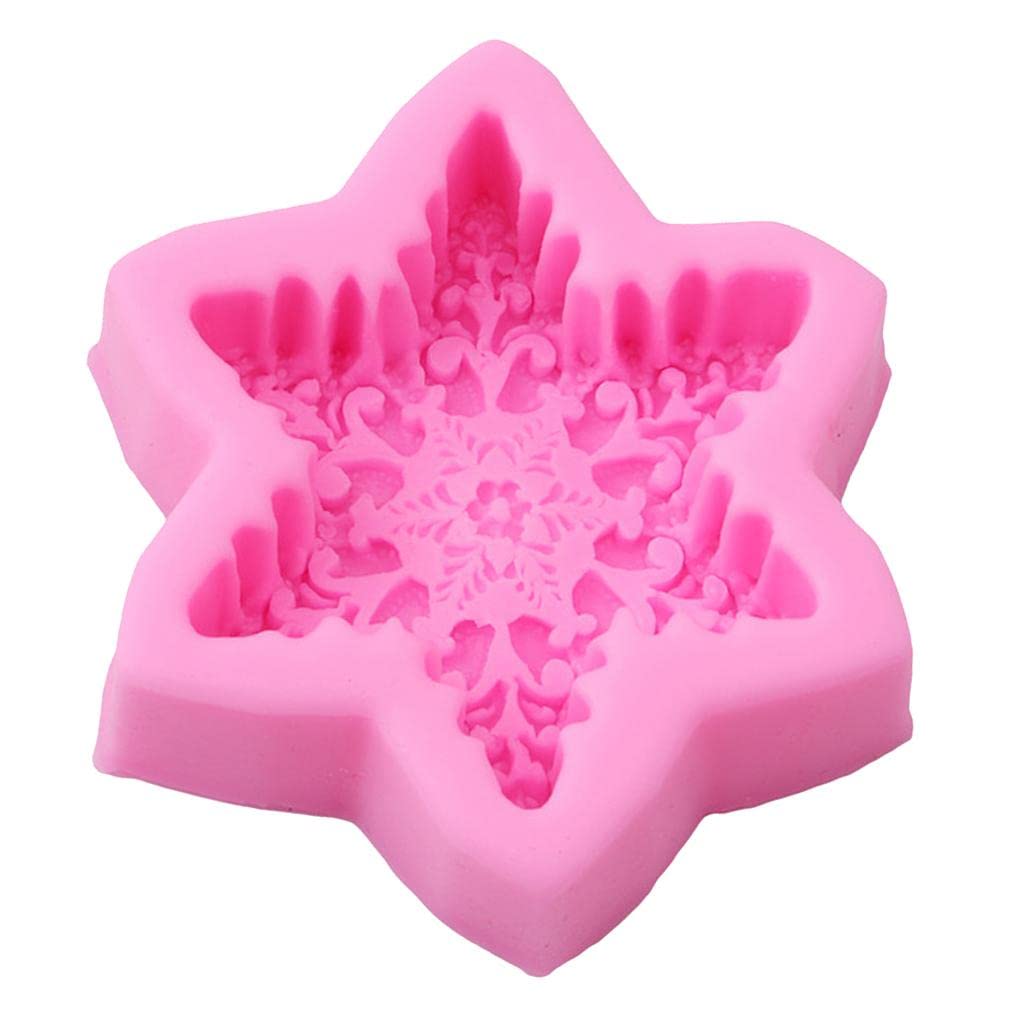 2 Piezas Molde de Nieve de Silicona para Pasteles Molde para Fondant Herramienta para Decorar Chocolate Bandeja para Muffins Reutilizable y, 5 Piezas