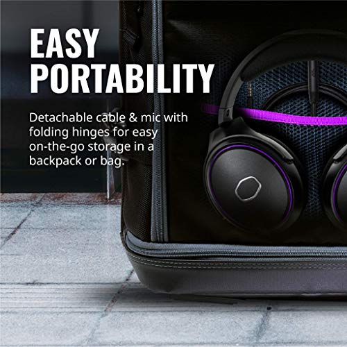 MH630 Gaming Headset with 2.0 Hi-Fi Stereo - PC & Console Compatible with 50mm Neodymium Audio Drivers, Ultra-Clear Boom Mic and Portable Frame - 3.5mm Standard Jack,19.2 - Cuffia gaming - Immagine 3