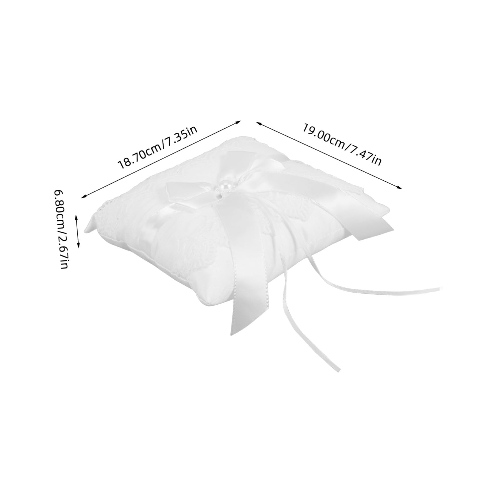 Holibanna Lace Pillow and Bowknot Versatile Bridal Cushion for Wedding Ceremonies and Home Decor Western Wedding Essential for Romantic Ceremonies