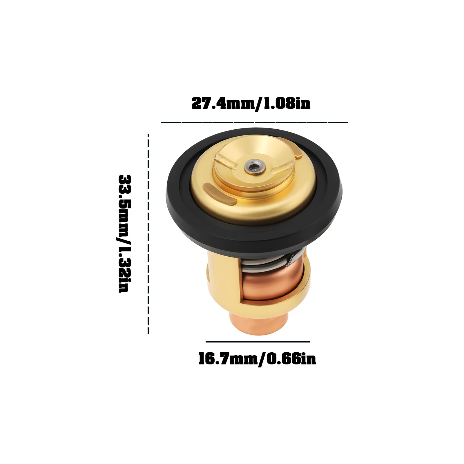 SG Store Termostat silników zaburtowych z uszczelką 5005440 kompatybilny z Johnson kompatybilny z Evinrude 5-235 HP, 8330720