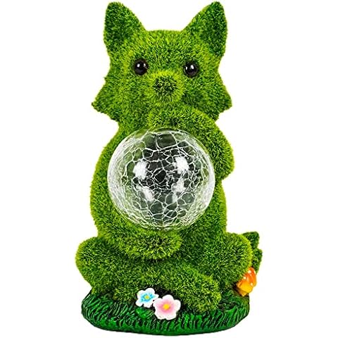 Estatua Decoracion Jardin Exterior con Luz Solar Recargable Cover