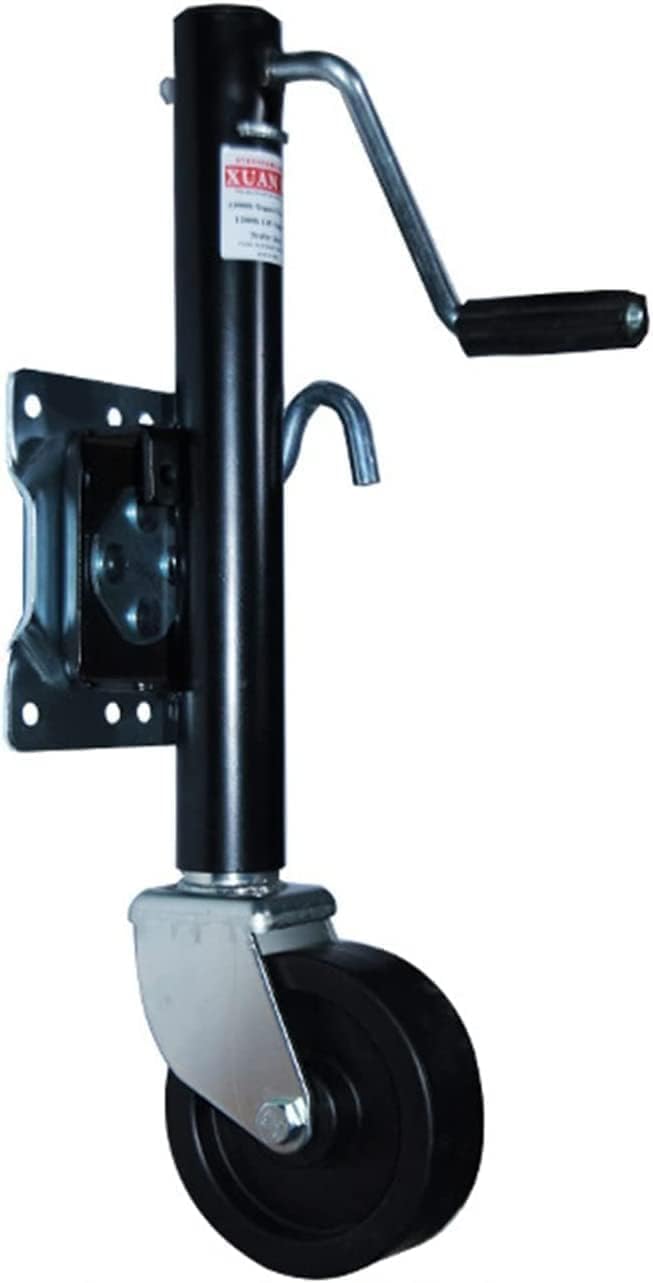 Jack with Wheels Telescopic Jockey Wheel,Boat Trailer Jack with 6'' Polyester Ammonia Wheel,Trailer Jockey Wheel 1200lb Capacity,11'' Lift (A-1200LBS/6IN Wheel