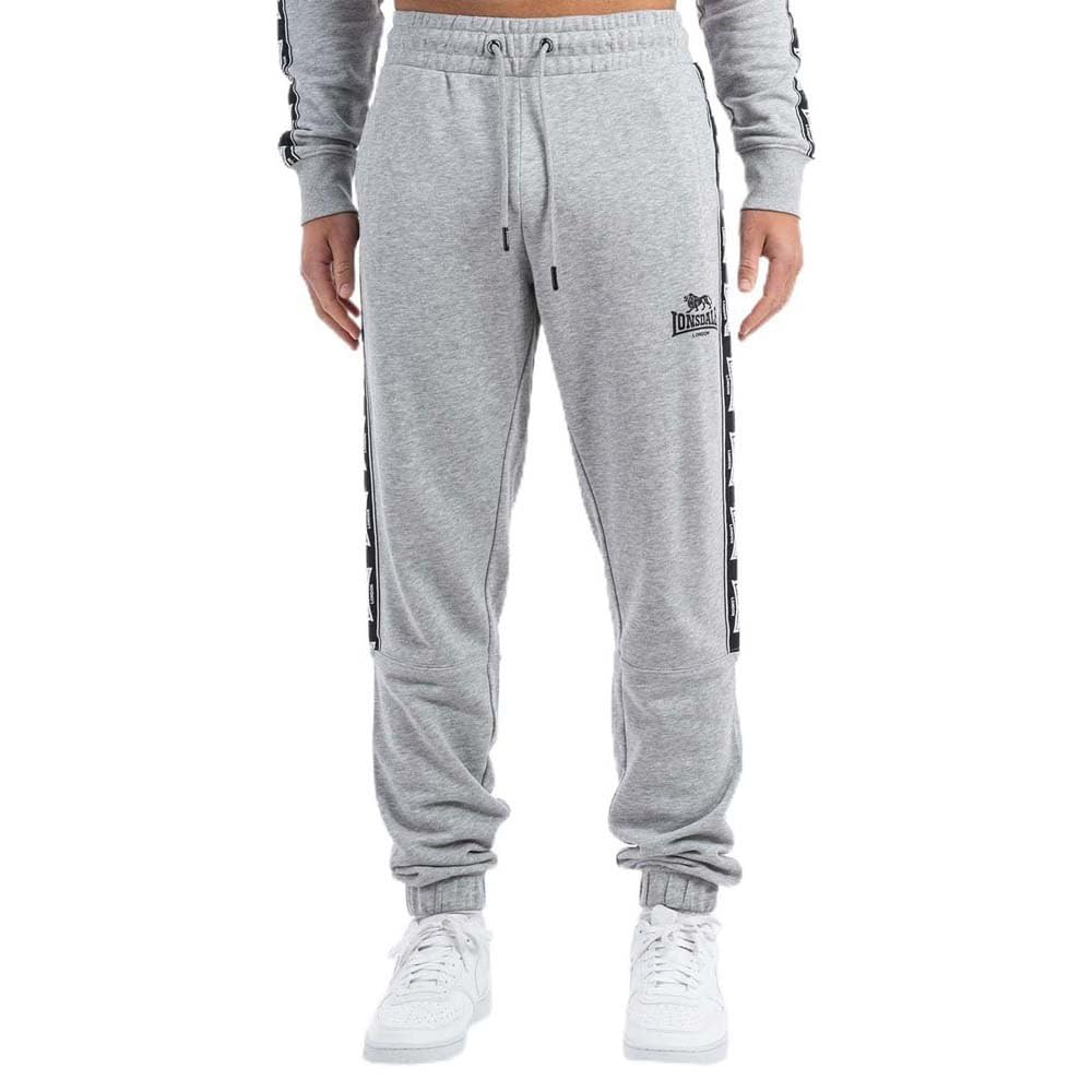 Lonsdale TENSTON Men's Slim Jogging Bottoms, Black/White, XL